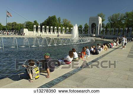 Washington DC, D. C District of Columbia, World War II Memorial, Memorial Pillars, Pacific Pavilion, Fountain, National Mall, Memorial Parks, Nation's Capital, people sitting along the fountain View Large Photo Image Stock Image - Washington DC, D. C District of Columbia, World War II Memorial, Memorial Pillars, Pacific Pavilion, Fountain, National Mall, Memorial Parks, Nation's Capital, people sitting along the fountain. Fotosearch