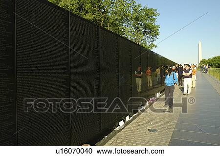 Stock Image -  Washington DC, D. C District of Columbia, Vietnam Veterans Memorial, National Mall, Memorial Parks, Nation's Capital. Fotosearch