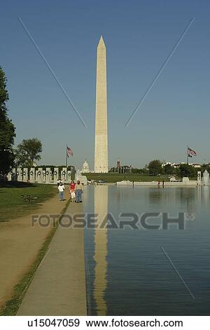 Washington DC, D. C District of Columbia, Washington Monument, National Mall, Reflecting Pool, World War II Memorial, Nation's Capital View Large Photo Image Stock Photo - Washington DC, D. C District of Columbia, Washington Monument, National Mall, Reflecting Pool, World War II Memorial, Nation's Capital. Fotosearch
