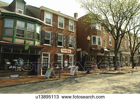 Stock Image -  West Chester, PA, Pennsylvania, Chester County, Main Street, downtown. Fotosearch