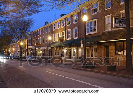 West Chester, PA, Pennsylvania, Chester County, Main Street, downtown, evening View Large Photo Image Stock Photo - West Chester, PA, Pennsylvania, Chester County, Main Street, downtown, evening. Fotosearch