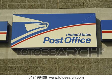 Stock Photo -  West Chester, PA, Pennsylvania, Chester County, U. S. Post Office, sign. Fotosearch