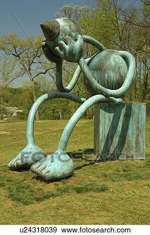 Stock Photo -  Wilmington, DE, Delaware, Delaware Art Museum, Crying Giant sculpture. Fotosearch