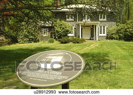 Stock Image -  Wilmington, DE, Delaware, Rockwood Museum, Rockwood Park, Gardener's Cottage. Fotosearch