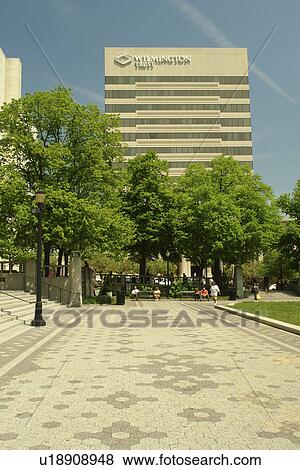 Stock Photo -  Wilmington, DE, Delaware, Rodney Square, Wilmington Trust Center buildings, downtown. Fotosearch