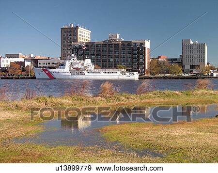 Stock Photo -  Wilmington, NC, North Carolina, Coast Guard, Cape Fear River. Fotosearch