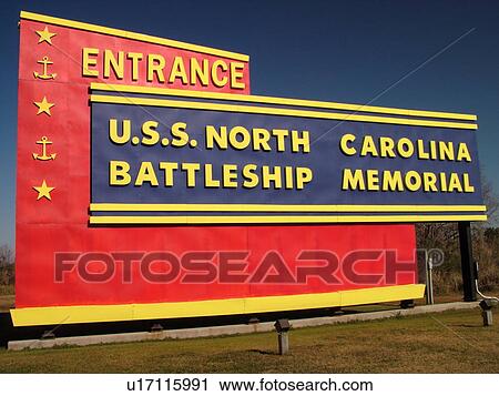 Wilmington, NC, North Carolina, Battleship North Carolina, Cape Fear River, entrance sign View Large Photo Image Stock Image - Wilmington, NC, North Carolina, Battleship North Carolina, Cape Fear River, entrance sign. Fotosearch