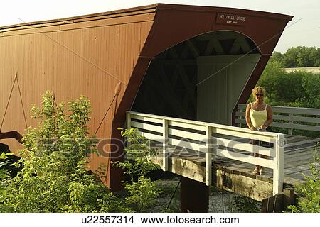 Winterset, Madison County, IA, Iowa, Covered Bridges of Madison County, Holliwell Bridge, Middle River View Large Photo Image Picture -  Winterset, Madison County, IA, Iowa, Covered Bridges of Madison County, Holliwell Bridge, Middle River. Fotosearch