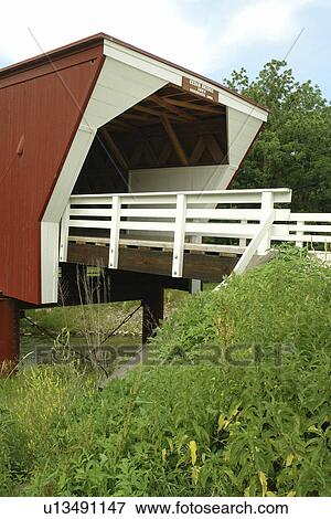Winterset, Madison County, IA, Iowa, Covered Bridges of Madison County, Cedar Bridge View Large Photo Image Stock Photo - Winterset, Madison County, IA, Iowa, Covered Bridges of Madison County, Cedar Bridge. Fotosearch