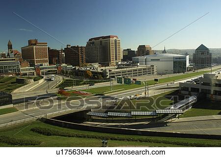Albany, NY, New York, expressway, downtown skyline View Large Photo Image Picture - Albany, NY, New York, expressway, downtown skyline. Fotosearch