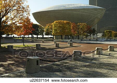 Picture -  Albany, NY, New York, Governor Nelson A. Rockefeller Empire State Plaza, The Egg. Fotosearch