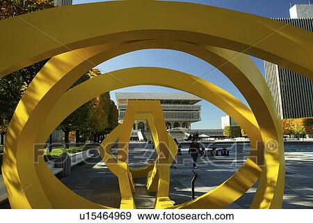 Albany, NY, New York, Governor Nelson A. Rockefeller Empire State Plaza, yellow sculpture View Large Photo Image Stock Photo - Albany, NY, New York, Governor Nelson A. Rockefeller Empire State Plaza, yellow sculpture. Fotosearch