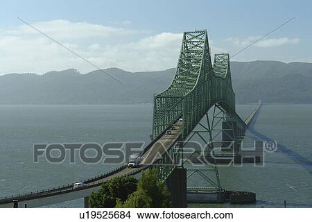 Astoria, OR, Oregon, Pacific Ocean, Pacific Coast Scenic Byway, Rt Route, Highway 101, Columbia River, Riverfront, Columbia & Astoria Megler Bridge, aerial View Large Photo Image Picture - Astoria, OR, Oregon, Pacific Ocean, Pacific Coast Scenic Byway, Rt Route, Highway 101, Columbia River, Riverfront, Columbia & Astoria Megler Bridge, aerial. Fotosearch