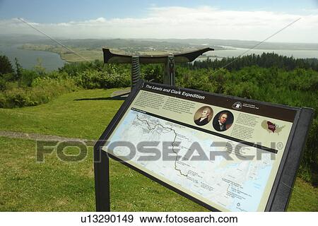 Astoria, OR, Oregon, Pacific Ocean, Pacific Coast Scenic Byway, Rt Route, Highway 101, Columbia River, Coxcomb Hill, Lewis & Clark Expedition, National Historical Park, interpretive sign View Large Photo Image Stock Photo - Astoria, OR, Oregon, Pacific Ocean, Pacific Coast Scenic Byway, Rt Route, Highway 101, Columbia River, Coxcomb Hill, Lewis & Clark Expedition, National Historical Park, interpretive sign. Fotosearch