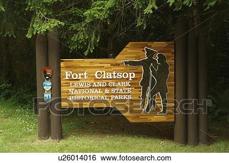 Astoria, OR, Oregon, Pacific Ocean, Pacific Coast Scenic Byway, Rt Route, Highway 101, Fort Clatsop Lewis and Clark National & State Historical Parks, entrance sign View Large Photo Image Stock Photograph - Astoria, OR, Oregon, Pacific Ocean, Pacific Coast Scenic Byway, Rt Route, Highway 101, Fort Clatsop Lewis and Clark National & State Historical Parks, entrance sign. Fotosearch