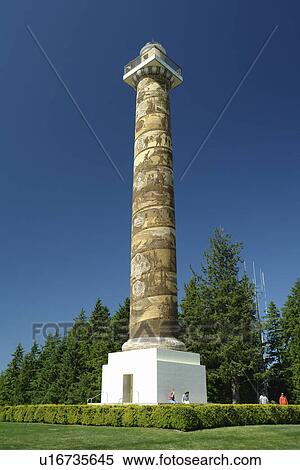 Astoria, OR, Oregon, Pacific Ocean, Pacific Coast Scenic Byway, Rt Route, Highway 101, Columbia River, Coxcomb Hill, Astoria Column View Large Photo Image Stock Photography - Astoria, OR, Oregon, Pacific Ocean, Pacific Coast Scenic Byway, Rt Route, Highway 101, Columbia River, Coxcomb Hill, Astoria Column. Fotosearch