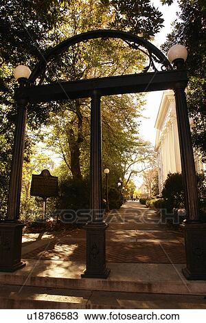 Athens, GA, Georgia, University of Georgia, Broad Street entrance 19th century arch View Large Photo Image Stock Image - Athens, GA, Georgia, University of Georgia, Broad Street entrance 19th century arch. Fotosearch