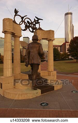 Atlanta, GA, Georgia, Centennial Olympic Park, Gateway of Dreams sculpture, Baron Pierre de Coubertin, statue View Large Photo Image Stock Photo - Atlanta, GA, Georgia, Centennial Olympic Park, Gateway of Dreams sculpture, Baron Pierre de Coubertin, statue. Fotosearch