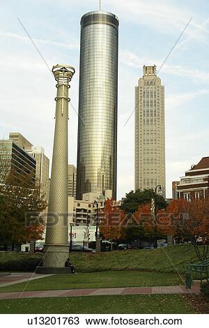Atlanta, GA, Georgia, Downtown Skyline, Centennial Olympic Park View Large Photo Image Stock Image - Atlanta, GA, Georgia, Downtown Skyline, Centennial Olympic Park. Fotosearch