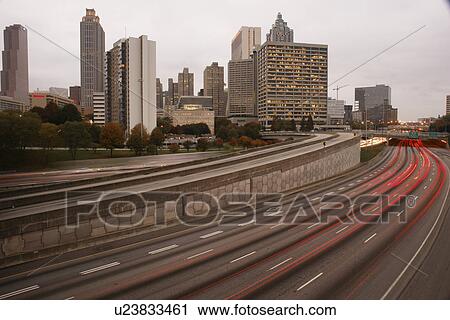 Atlanta, GA, Georgia, Downtown Skyline, I-75, I-85, expressway, interstate, roads View Large Photo Image Stock Image - Atlanta, GA, Georgia, Downtown Skyline, I-75, I-85, expressway, interstate, roads. Fotosearch