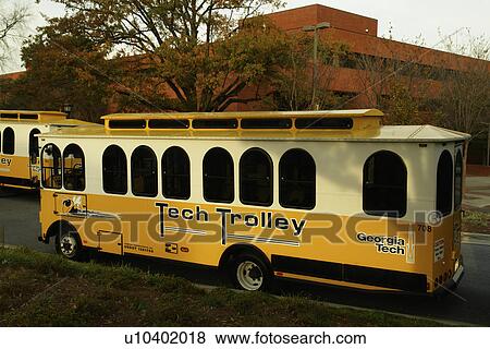 Atlanta, GA, Georgia, Georgia Institute of Technology, Georgia Tech, trolley, Stinger Shuttle View Large Photo Image Stock Photo - Atlanta, GA, Georgia, Georgia Institute of Technology, Georgia Tech, trolley, Stinger Shuttle. Fotosearch