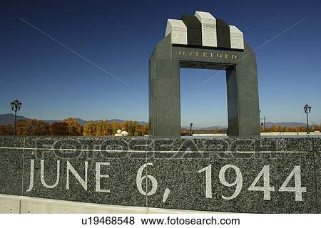 Stock Photo -  Bedford, VA, Virginia, The National D-Day Memorial, Overlord Arch, June 6, 1944. Fotosearch