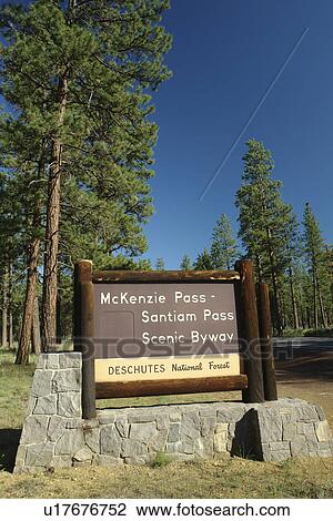 Bend, OR, Oregon, Deschutes National Forest, McKenzie Pass, Santiam Pass, Oregon Scenic Byway, entrance, wooden road sign View Large Photo Image Stock Image - Bend, OR, Oregon, Deschutes National Forest, McKenzie Pass, Santiam Pass, Oregon Scenic Byway, entrance, wooden road sign. Fotosearch