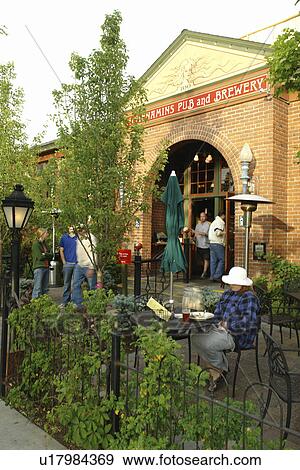 Bend, OR, Oregon, downtown, McMenamins Pub & Brewery, outdoor cafT View Large Photo Image Stock Photo - Bend, OR, Oregon, downtown, McMenamins Pub & Brewery, outdoor cafT. Fotosearch