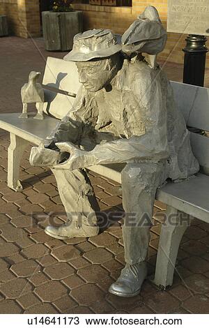 Bend, OR, Oregon, downtown, statue of a man sitting on a bench with two ducks View Large Photo Image Stock Image - Bend, OR, Oregon, downtown, statue of a man sitting on a bench with two ducks. Fotosearch