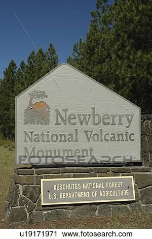 Bend, OR, Oregon, Newberry National Volcanic Monument, Deschutes National Forest, entrance sign View Large Photo Image Stock Image - Bend, OR, Oregon, Newberry National Volcanic Monument, Deschutes National Forest, entrance sign. Fotosearch