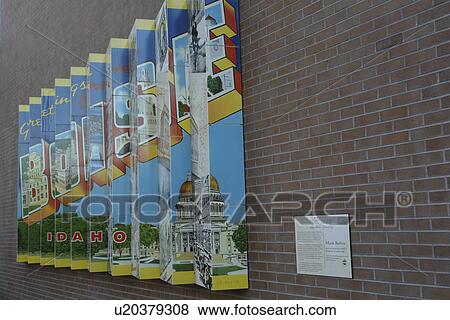 Stock Photo -  Boise, ID, Idaho, Boise Capital City wall mural. Fotosearch