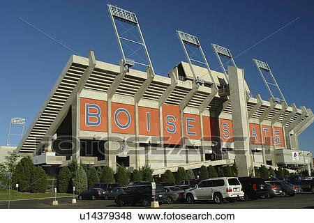 Stock Photo -  Boise, ID, Idaho, Boise State University, Bronco Stadium, football. Fotosearch