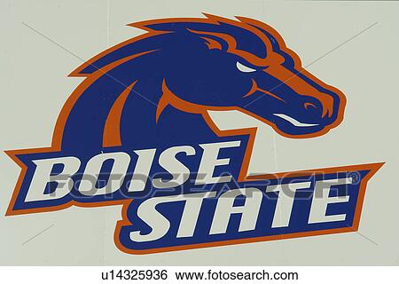 Stock Photograph -  Boise, ID, Idaho, Boise State University, Bronco Stadium, football, broncos mascot. Fotosearch