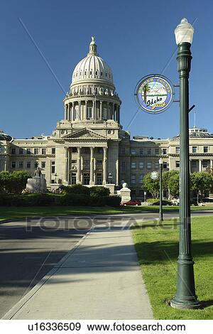 Boise, ID, Idaho, State Capitol View Large Photo Image Stock Photo - Boise, ID, Idaho, State Capitol. Fotosearch