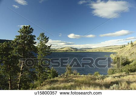 Stock Photo -  British Columbia, Canada, Nicola River Valley, Nicola Lake. Fotosearch