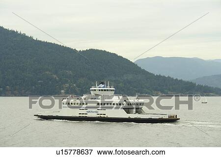 Stock Photo -  British Columbia, Canada, Strait of Georgia, BC Ferries, Horseshoe Bay. Fotosearch
