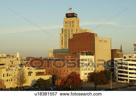 Stock Photo -  Burlington, NC, North Carolina, Downtown Skyline. Fotosearch