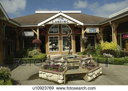 Stock Photo -  Cannon Beach, OR, Oregon, Pacific Ocean, Pacific Coast Scenic Byway, Rt Route, Highway 101, downtown, The Landing. Fotosearch