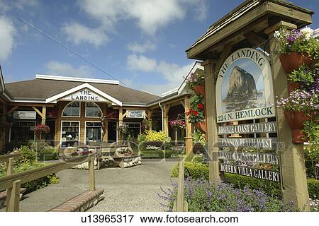 Cannon Beach, OR, Oregon, Pacific Ocean, Pacific Coast Scenic Byway, Rt Route, Highway 101, downtown, The Landing View Large Photo Image Stock Photo - Cannon Beach, OR, Oregon, Pacific Ocean, Pacific Coast Scenic Byway, Rt Route, Highway 101, downtown, The Landing. Fotosearch