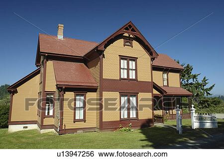 Stock Photograph -  Cape Blanco State Park, OR, Oregon, Pacific Ocean, Pacific Coast Scenic Byway, Rt Route, Highway 101, The Hughes House. Fotosearch