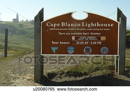 Cape Blanco State Park, OR, Oregon, Pacific Ocean, Pacific Coast Scenic Byway, Rt Route, Highway 101, Cape Blanco Lighthouse, sign View Large Photo Image Stock Photography - Cape Blanco State Park, OR, Oregon, Pacific Ocean, Pacific Coast Scenic Byway, Rt Route, Highway 101, Cape Blanco Lighthouse, sign. Fotosearch