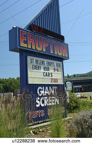 Castle Rock, WA, Washington, Mount St. Helens Cinedome Theater, Eruption View Large Photo Image Stock Photo - Castle Rock, WA, Washington, Mount St. Helens Cinedome Theater, Eruption. Fotosearch