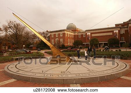 Stock Photo -  Chapel Hill, NC, North Carolina, The University of North Carolina at Chapel Hill, Sundial. Fotosearch