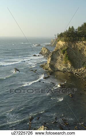 Charleston, OR, Oregon, Pacific Ocean, Pacific Coast Scenic Byway, Rt Route, Highway 101, Cape Arago State Park View Large Photo Image Stock Photograph - Charleston, OR, Oregon, Pacific Ocean, Pacific Coast Scenic Byway, Rt Route, Highway 101, Cape Arago State Park. Fotosearch