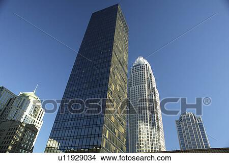 Picture -  Charlotte, NC, North Carolina, Downtown, The Square, high-rise buildings. Fotosearch