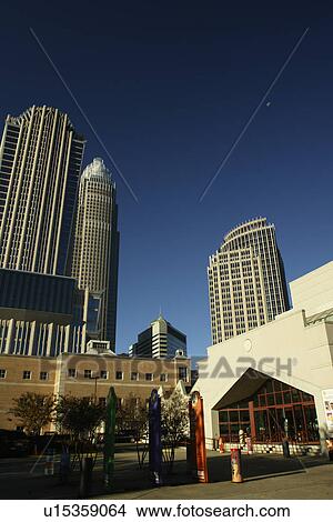 Picture -  Charlotte, NC, North Carolina, Downtown, Spirit Square, Blumenthal Performing Arts Center. Fotosearch