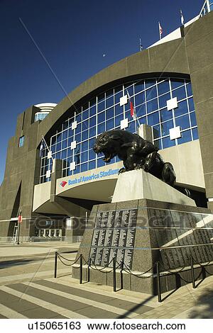 Stock Image -  Charlotte, NC, North Carolina, Downtown, Bank of America Stadium, Panthers, football. Fotosearch