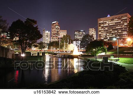 Charlotte, NC, North Carolina, Downtown Skyline, Marshall Park, fountain, evening View Large Photo Image Stock Image - Charlotte, NC, North Carolina, Downtown Skyline, Marshall Park, fountain, evening. Fotosearch