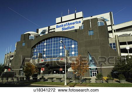 Stock Image -  Charlotte, NC, North Carolina, Downtown, Bank of America Stadium, Panthers, football. Fotosearch