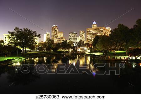 Charlotte, NC, North Carolina, Downtown Skyline, Marshall Park, evening View Large Photo Image Stock Image - Charlotte, NC, North Carolina, Downtown Skyline, Marshall Park, evening. Fotosearch